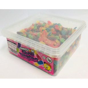 Sweetzone Fizzy Tongues Assorted Flavours Hmc Halal Tubs (600 Pieces)